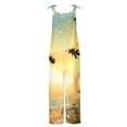 thumbnail image 5 of Cavosen Swim Rompers for Women Oversized Yellow Jumpsuits Wide Leg Long Overalls with Pocket Daisies Summer Cute Rompers, 5 of 5