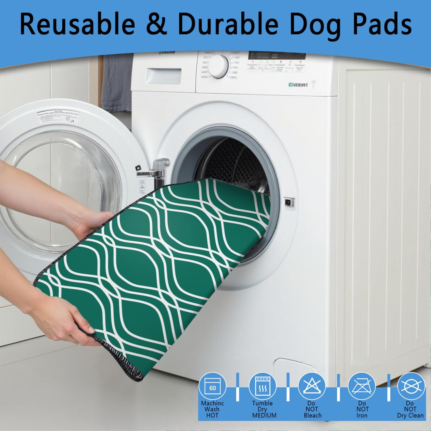 Decorative Puppy Pads, Washable Reusable Potty Pads to Blend with Your Home Decor (Texture/leopard /Geometry, 24" x35" )