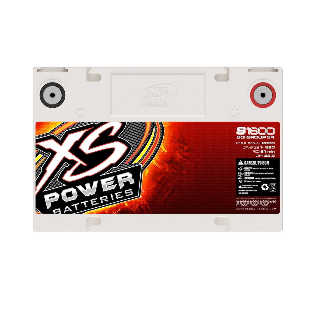 XS Power S1600 Lightweight 16 Volt AGM Racing Battery
