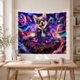 thumbnail image 5 of Pembroke Welsh Corgi With Portrayed Cosmic Discotheque Tongue, Playful Surreal for Animal Lovers, Animal Wall Decor, Housewarming Gift, Tapestry Wall Hanging for Bedroom and Dorm, 5 of 7