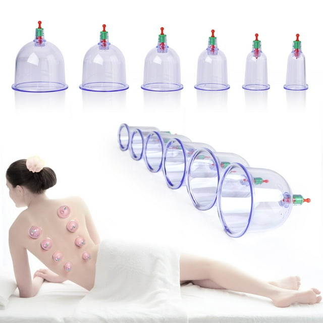 Vacuum Cupping Device,12x Suction Cups Cupping Acupuncture Cupping Set Cupping Therapy Set Highly Versatile