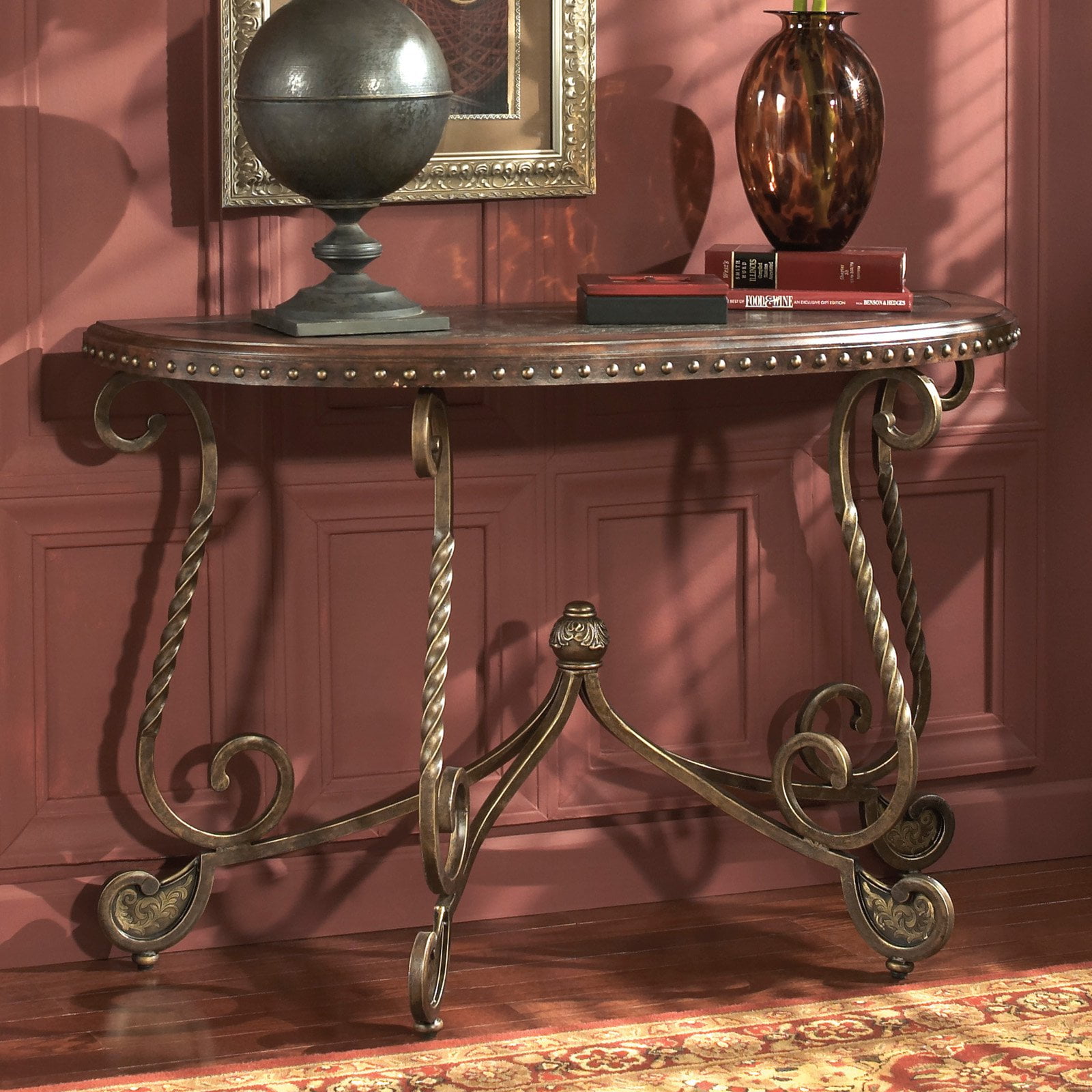 Signature Design By Ashley Rafferty Crescent Brown Sofa Table