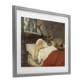 thumbnail image 2 of Stupell Industries Eclectic Goodnight Santa & Reindeer Gray Framed Print Under Glass, 16 x 13, by Arlington Prints, 2 of 8