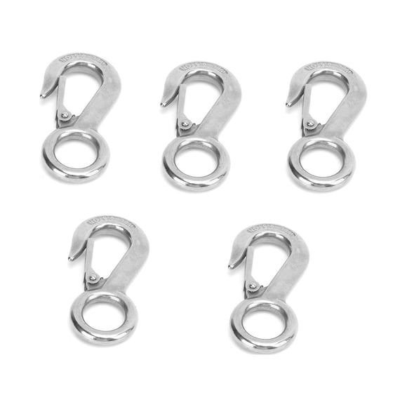 Load-Bearing Hook Lifting Hook, Anti-Shedding Lifting Hooks Cargo Hook Stainless Steel with 5 X Hook for Engineering Cranes