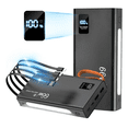 thumbnail image 5 of Power Bank 35000mah Batería Portátil Pila 66w Carga Rápida Eo Safe Imports Negra, 5 of 5