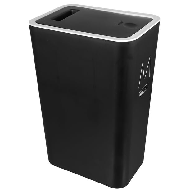 Trash Can with Lid Plastic Garbage Bin Large Waste Bin Container for