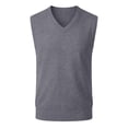 thumbnail image 6 of Atogsazn Mens V Neck Knitted Sweater Casual Sleeveless Vest Pullover Fall Winter Tank Tops Outerwear Gray M Fashion, 6 of 7