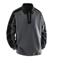 thumbnail image 6 of Abomasnow Mens Big and Tall Overisized Sweatshirts Quarter Zip Pullover Long Sleeve Collared Color Block Sweatshirts Casual Thermal Midweight Golf Shirts, 6 of 9