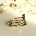 thumbnail image 4 of Rag Jewels 2.00 Ctw Marquise Cut Green Emerald Enhancer Guard Wrap Ring 14K Yellow Gold Plated 925 Sterling Silver -10, 4 of 4
