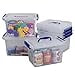 thumbnail image 3 of Pekky Plastic Small Handle Storage Box, 6 Quart Clear Plastic Bins, 6 Pack, 3 of 4