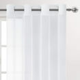 thumbnail image 3 of Curtain Fresh Modern Odor Neutralizing Sheer Voile Light Filtering Grommet Window Curtains for Bedroom or Living Room (Single Panel), 52" x 83.9", White, 3 of 8