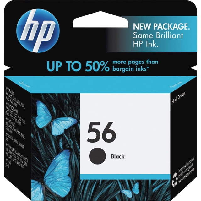 HP 56 Black Inkjet Cartridge, HP C6656ANHP