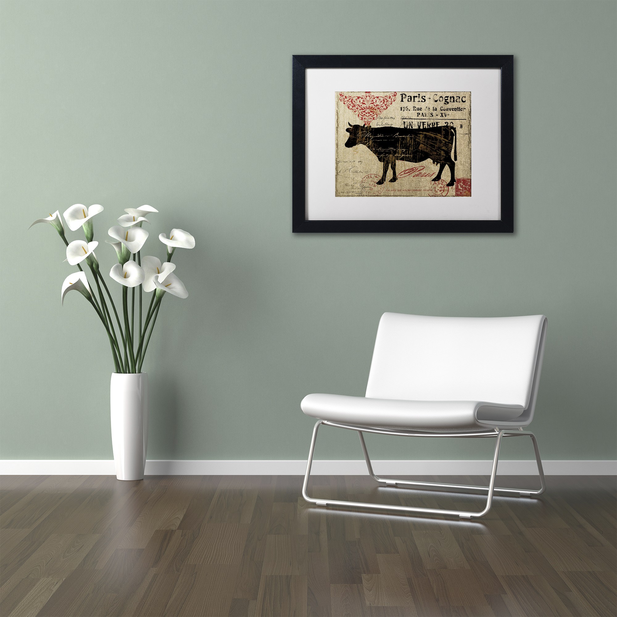 Trademark Fine Art "Paris Farms I" Canvas Art by Color Bakery, White Matte, Black Frame