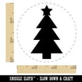 thumbnail image 2 of Christmas Tree with Star Solid Self-Inking Rubber Stamp Ink Stamper - Blue Ink - Small 3/4 Inch, 2 of 7