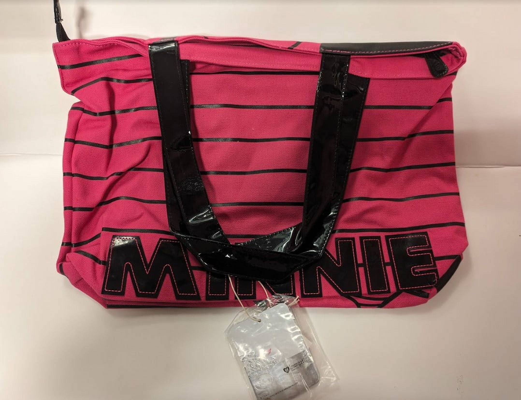 Loungefly Minnie Mouse Pink & Black Tote Bag - Walmart.com Loungefly Minnie Mouse Pink & Black Tote Bag - Walmart.com