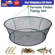 Foldable Fishing Landing Net Fish Catcher Network Crab Shrimp Mesh Trap for Kids