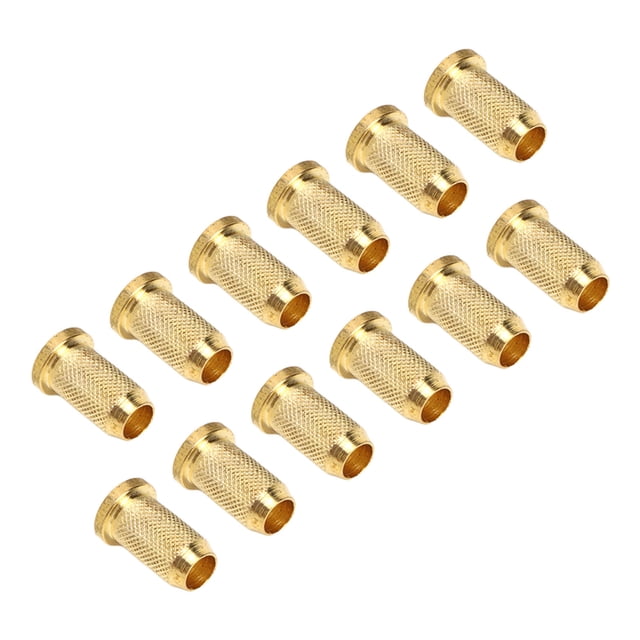 Metal Guitar Ferrules, Wear Resistant Glossy Finish Easy To Install 12PCS Standard Size High Hardness Electric Guitar Bushing For Musical Instruments Black,Silver,Gold