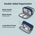 thumbnail image 5 of U Brands Navy Canvas Tech Organizer for Chargers, Cords, and Accessories, 7.8 x 5 inches, 5 of 9