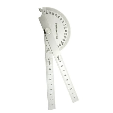 Nortools Stainless Steel Angle Protractor, Silver, 0-180°
