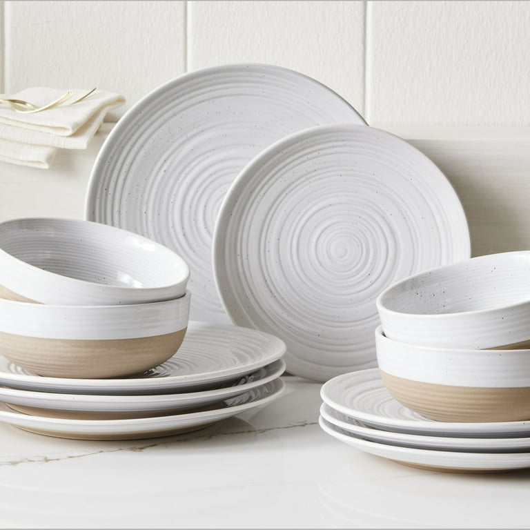 Better Homes Gardens Abbott Stoneware 12-Piece Dinnerware Set