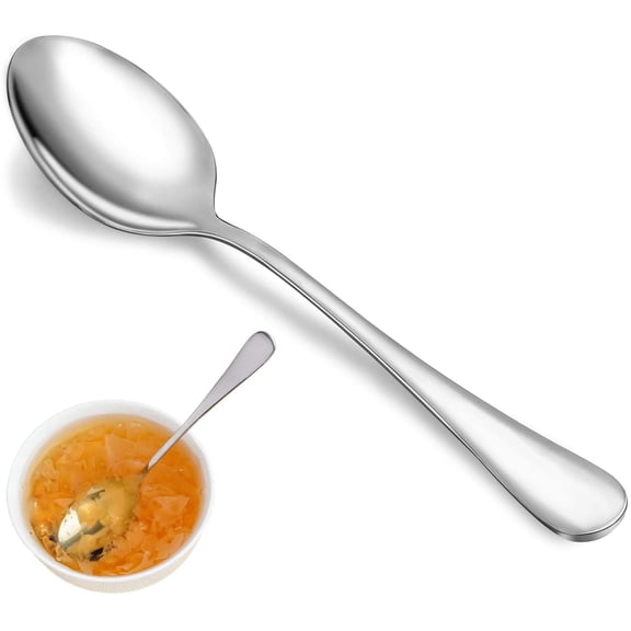 16Item 7.3inch stainless steel dinner spoon set 18/10Food grade materialMirror polished Dishwasher safe
