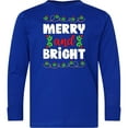 thumbnail image 3 of Inktastic Merry and Bright Long Sleeve Youth T-Shirt, 3 of 5