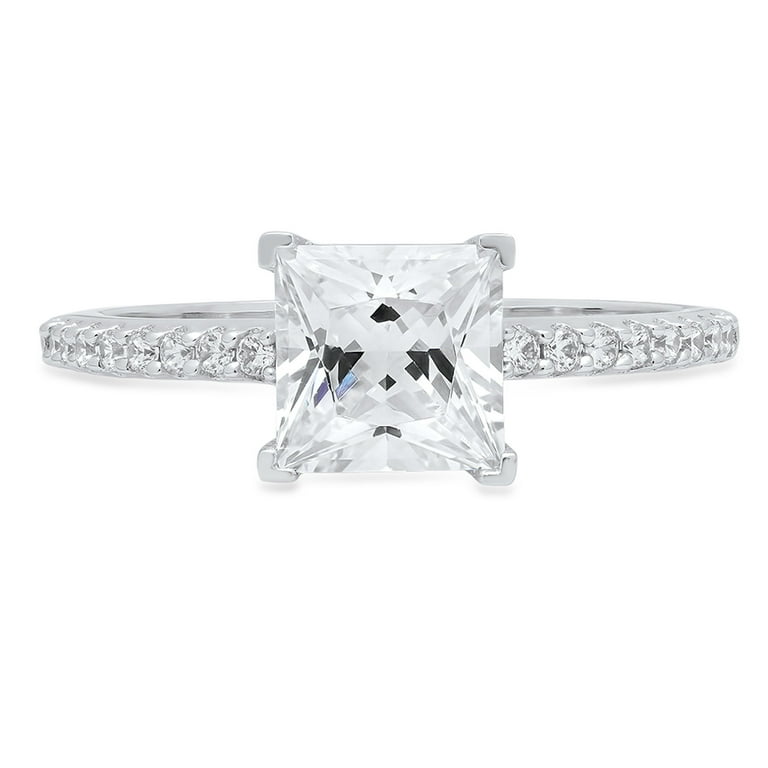 Princess cut white sapphire deals