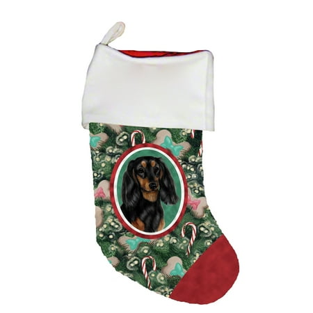 breed dachshund stocking longhair tan dog christmas manufacturer walmart