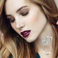 thumbnail image 3 of QIQUWOHUL Fashion Cross Nose Rings Hoops Fake Nose Rings Clip On Circle Nose Fake Nose Piercings Fashion Nose Jewelry For Women, 3 of 3