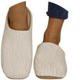 thumbnail image 2 of KANG Cozy Striped Slippers Indoor Outdoor Soft Comfortable Warm Slip On Fuzzy Home Shoes For Ladies, 2 of 7