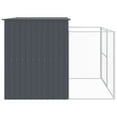 thumbnail image 3 of vidaXL Dog House with Run Anthracite 84.3"x99.6"x71.3" Galvanized Steel, 3 of 6