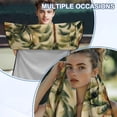 thumbnail image 5 of FUIALDOLG Tropical Palm Tree Car Seat Towel | Headrest Pocket Towel Seat Covers for Cars | Universal Fit & Machine Washable | Portable Car Front Seats Cover After Gym, Yoga, Beach, 5 of 7