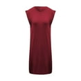 thumbnail image 4 of XVJRHAK Womens Spring Dresses Women's Summer Solid Color Sleeveless Loose Casual Long Dress (Red,XXL), 4 of 4