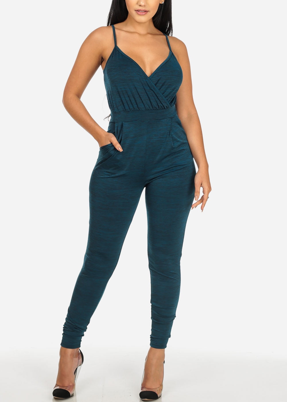 teal spaghetti strap top