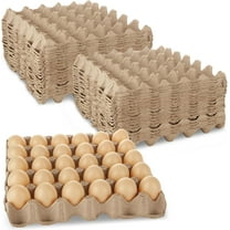 60 Pack Egg Crate, 30 Eggs Cardboard Egg Cartons Cheap Bulk, Reusable Stackable Pulp Fiber Egg Tray for Home Ranch Chicken Farm, Business Market Display
