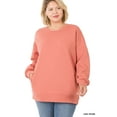 thumbnail image 2 of Zenana Women & Plus (S-3XL) Basic Relaxed Long Sleeve Round Neck Sweatshirts w/Side Pockets, 2 of 4