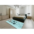 thumbnail image 5 of Ahgly Company Machine Washable Indoor Rectangle Transitional Seafoam Green Area Rugs, 4' x 6', 5 of 7