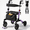 Purple, variant on Naipo Lightweight Rollator Walker for Seniors, All Terrain Rolling Walkers with Backrest and Seat, Height Adjustment for 5.1-6.1ft, Max Load 300 lbs, Purple
