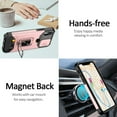 thumbnail image 6 of iPhone XR Case with Sliding Camera Cover and Card Holder Heavy Duty Protective iPhone XR Case with Ring Magnetic Kickstand Phone Case for iPhone XR 6.1''(Rose Gold), 6 of 14