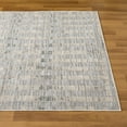 thumbnail image 5 of LUXE WEAVERS Modern Textured Striped Gray 6x9 Area Rug, 5 of 9
