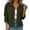 Army Green, variant on DeHolifer Women Cropped Shacket Jacket Lapel Winter Button Down Fall Winter Cardigan Corduroy Coat Army Green L