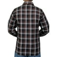 thumbnail image 2 of Hot Leathers FLM2008 Mens Brown Black and White Long Sleeve Flannel Shirt X-Large, 2 of 2
