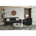 thumbnail image 4 of Fashionable living room sofa for 3 people, black fabric 13234, 4 of 6