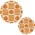 thumbnail image 7 of SKYSONIC Abstract Pumpkins Plaid Trivet Pot Holders Pads, Set of 2 Autumn Watercolor Pot Holder Heat Resistant Trivets Cotton Thread Weave Mats Kitchen Table Decor, 7 of 7