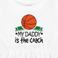 thumbnail image 4 of Inktastic Basketball My Daddy is the Coach Girls Baby Dress, 4 of 5