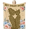 thumbnail image 2 of Gifts for Mom from Daughter Gift for Mom Mother''s Day Blanket Gift for Mom Birthday Gift for Mom from Daughter Perfect Mom Gift Ideas for Mom from Son Mom Blanket from Son Throw Blanket 50×60inch, 2 of 6