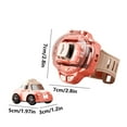 thumbnail image 3 of Juguete de muñeca de coche de carreras miniatura, coche de control remoto de 2.4GHZ, juguetes de reloj, coche de RC de Navidad, adecuado para niños y adultos, regalo de cumpleaños, rosa, 3 of 9