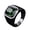 Black Green, variant on Square Gemstone Signet Ring Stainless Steel Geometric Band Minimalist Wedding Symbol Promise Ring Multi-Color Options Unisex Silver Green Size 13
