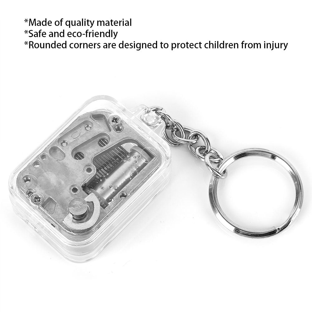 Acrylic Music Box Key Chain Music Box Key Chain Music Key Chain Portable Safe 