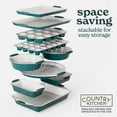 thumbnail image 4 of Country Kitchen Nonstick Stackable Bakeware Set - Durable, Easy Release Baking Set, Sage, 10 Pcs, 4 of 8